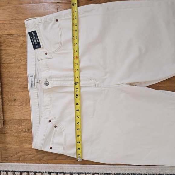 ABERCROMBIE & FITCH WOMEN'S PLUS IVORY WHITE "CURVE LOVE" PANTS SIZE 36/22 LONG - Picture 11 of 15